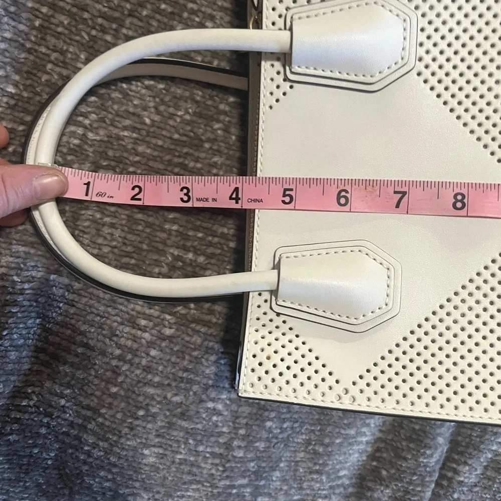 Michael Kors Mercer Medium White Leather Perforated Women's Bag